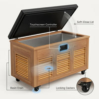 Cold Plunge Tub Designed for Daily Recovery, Cedar Cabinet, Stainless Steel Basin, Touchscreen Control — How It Works