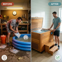 TimberChill Glacier Pro Cedar Cold Plunge — Before & After