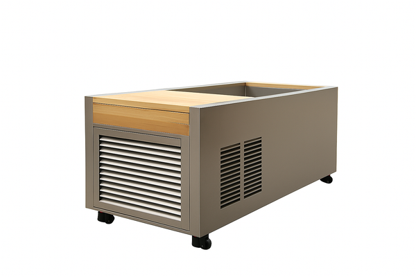 Cold Plunge Tub Designed for Daily Recovery, 316L Stainless Steel Basin, Integrated Chiller, Cedar Steps